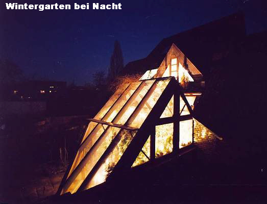 Wintergarten bei Nacht