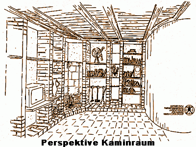 Perspektive Kaminraum